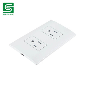 Tomacorriente de Pared de Dos Tomas y Dos Pines con Placa Frontal - Product Image 6