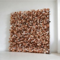 Mur de fleurs artificielles en soie mélangée sur mesure pour toile de fond de mariage, vitrine de centre commercial, fond de fête, décoration murale florale