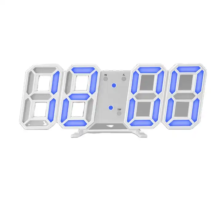 LED Digital Wall Clock Alarm Date Temperature Automatic Backlight Table  Desktop Home Decoration Stand hang Clocks