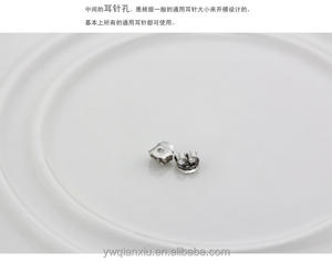 H1902 925 स्टर्लिंग चांदी कान अखरोट तितली लॉक 5.6x4.7mm पीछे गहने निष्कर्ष प्रकार स्पेसर्स सैटिन चांदी का रंग - Product Image 6