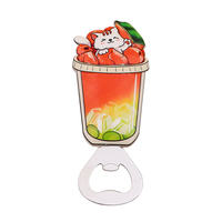 Ouvre-boîte 2-en-1 personnalisé 3D écologique de haute qualité avec lame de bar et logo en relief