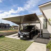 Abri autoportant moderne en aluminium motorisé, pergola, abri pour voiture homologué CE, abri pour voiture minimaliste en alliage d'aluminium