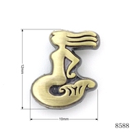 Plaque de marquage personnalisée en alliage de zinc, emblème métallique sur mesure, plaque de nom de marque ajustable et robuste pour sacs à main