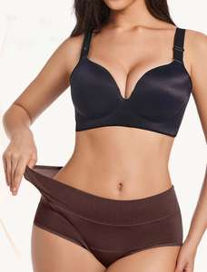 12 لونًا ملابس داخلية نسائية للحيض منتصف الخصر مانعة للتسرب <span class=keywords><strong>3</strong></span> طبقات ماصة جيدة التهوية من النايلون الجلد/البني/القمح - Product Image 2