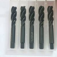 TEBAK Jeu de forets à tarauder revêtus d'étain en acier HSS bon marché M3-M12 pour machine à tarauder métrique-Coupe-filetage de vis de machine