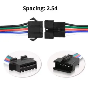 Maßgefertigter JST SM 3-Pin LED-Licht Stecker Buchse Kabel Crimpanschluss Steckverbinder Kabelbaum Adapter - Product Image 2