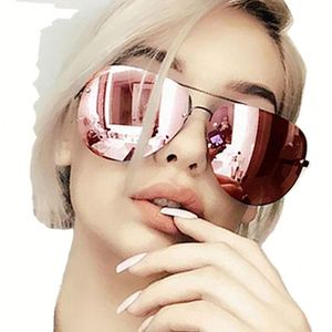 Gafas de Sol Ovaladas con Lentes de Espejo Estilo Vintage, Novedades de Moda 2021, Gafas de Sol Extra Grandes con Protección UV400 para Mujer - Product Image 1