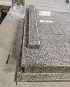 Thiết kế Châu Âu cao đánh bóng đá granit Nâu đôi bia mộ ngoài trời nghĩa trang tưởng niệm với 5 năm bảo hành cho nghĩa trang - Product Image 4