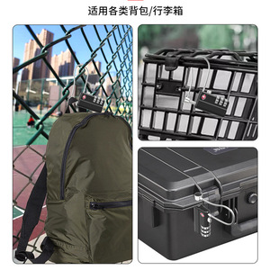 TSA Approved Combination Lock Zinc Alloy Wire Rope <b>Padlock</b> For Travel Home Security Theft Prevention - Product Image 3