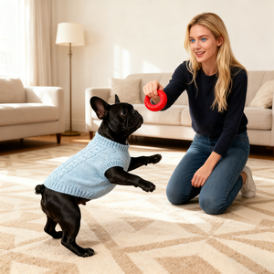 Alta qualidade luxo cão inverno casaco xadrez clássico padrão quente malha lã pulôver camisola para animais de estimação para a primavera - Product Image 5