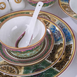 Family Tableware <b>Set</b> Western Food Plate Bowl Coffee <b>Set</b> Hot Sale of European Color Bone China <b>Dinnerware</b> <b>Sets</b> CLASSIC Giveaways - Product Image 3