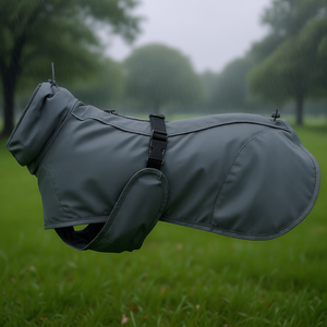 Manteau pour chien Limoux, taille S, 36 cm, gris pierre, vêtements imperméables pour animaux de compagnie - Product Image 3