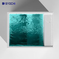 Baignoire froide Syochi en acrylique pour la récupération sportive, thérapie par l'eau froide, bain de glace extérieur avec refroidisseur intégré et marches.