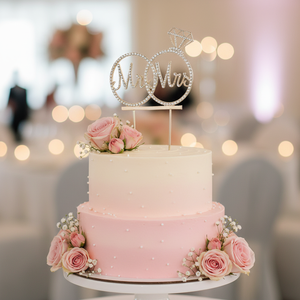 Nuevos artículos Rhinestone Letter Cake Topper <span class=keywords><strong>Mrs</strong></span> <span class=keywords><strong>Ms</strong></span> Wedding Party Cake Topper Cake Decoración - Product Image 1