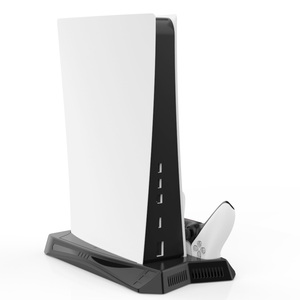 Soporte Vertical 2 en 1 para <span class=keywords><strong>Sony</strong></span> <span class=keywords><strong>PS5</strong></span> para Playstation 5 PS 5 con Estación de Carga Dual para Controles, 3 Puertos Hub y 2 Ventiladores de Refrigeración - Product Image 6