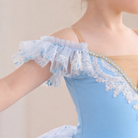 Justaucorps de ballet pour filles, robe tutu en tulle brodée de fleurs/décorations flocon de neige, robe de princesse pour tout-petits, idéale pour les cours de danse et les spectacles sur scène