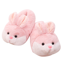 Chaussons en peluche de lapin mignons et chauds pour femmes, de haute qualité