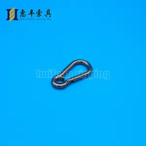 China Wholesale Heavy Duty Stainless Steel Eye Carabiner Snap Hook With Eye DIN5299 Form A Karabiner