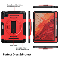 Étui de protection robuste pour tablette Apple iPad Pro 11, coque de tablette avec béquille rotative, TPU+PC, étui de tablette robuste et résistant