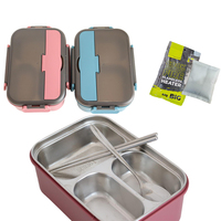 Boîte à lunch auto-chauffante en acier inoxydable de qualité supérieure, personnalisable, réutilisable, avec plaque chauffante