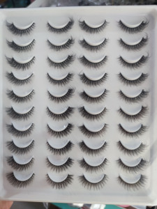 Faux <span class=keywords><strong>cils</strong></span> naturels longs en vison, lot de 20 paires, extension à la main, <span class=keywords><strong>volume</strong></span> <span class=keywords><strong>3d</strong></span>, maquillage, nouveau - Product Image 4