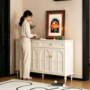 Mueble Zapatero para Entrada que Ahorra Espacio, Estilo Shabby Chic, Color Blanco Crema, Armario de Almacenamiento para Tacones, Zapatos Planos y Botas Altas - Product Image 3