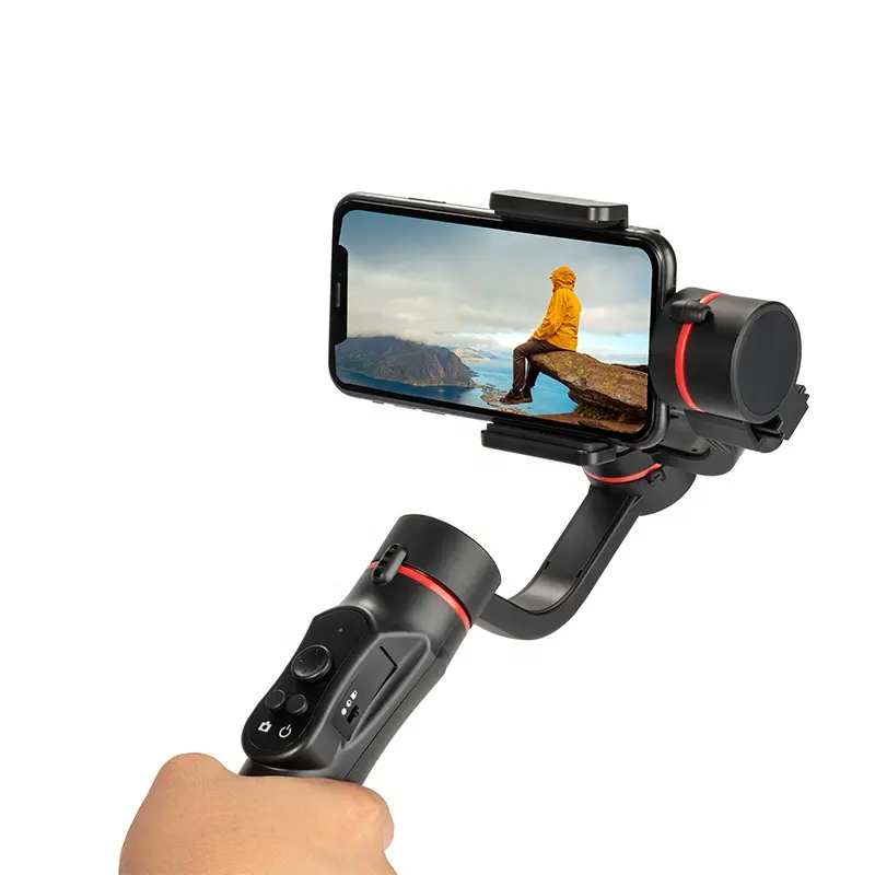 360 Degree Unlimited Rotation Gimbal Stabilizer 4 Hours Running Time for Smartphones/Action Cameras/DC/Mirrorless Cameras