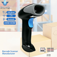 Lecteur de codes-barres SHUNQI USB filaire ou 2.4G ou portable, IP42 anti-choc, LED + buzzer, décodage 1D et 2D