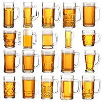 Verre à bière de style classique en gros, 310 ml, avec poignée, logo personnalisé gravé, pour la dégustation de bière, les fêtes, les anniversaires