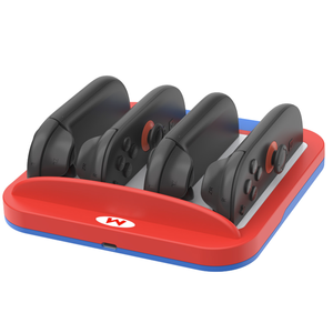 4-in-1 grazioso Dock di ricarica veloce per Nintendo <span class=keywords><strong>Switch</strong></span> 2 <span class=keywords><strong>Mario</strong></span> modello di supporto di ricarica con interruttore indicatore a LED 2 Controller caricabatterie - Product Image 2