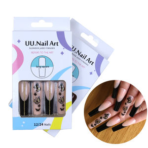 <span class=keywords><strong>Uñas</strong></span> postizas largas y <span class=keywords><strong>cortas</strong></span> para decoración, <span class=keywords><strong>uñas</strong></span> largas y <span class=keywords><strong>cortas</strong></span> con pegamento de gelatina, para <span class=keywords><strong>uñas</strong></span> falsas, <span class=keywords><strong>2022</strong></span> - Product Image 4