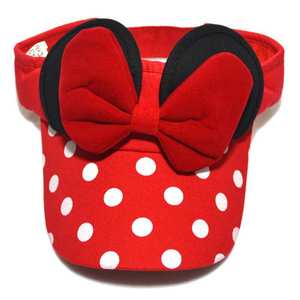 Sombrero con orejas de ratón para bebés, niñas pequeñas, <span class=keywords><strong>visera</strong></span>, sombrero ajustable con lunares, <span class=keywords><strong>gorra</strong></span> de béisbol vacía con lazo para niños de 3 a 5 años - Product Image 5