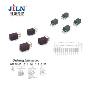 JiLN 2.54mm 피치 암 헤더 커넥터 1x40 1x2 핀 단일 행 암 직각 핀 헤더 PCB