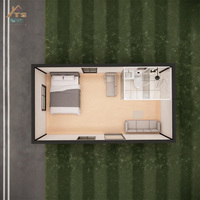 Maison préfabriquée moderne en conteneur de 20/30/40 pieds, maison en conteneur à emballage plat avec salle de bain et cuisine