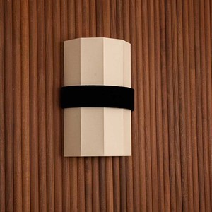 Modern Minimalist Diamond Patterned Fabric Wall Lamp Beige H600 D330 Wall Mounted Living Room Villa <b>Corridor</b> <b>Lighting</b> Fixture - Product Image 1