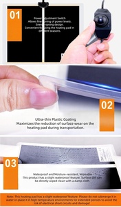 Tùy Chỉnh Phích Cắm Bò Sát Sưởi Ấm Mat, Bò Sát Sưởi Ấm Pad Với Điều Chỉnh Nhiệt Độ Cho Các Loài Bò Sát Rùa Rắn Thằn Lằn - Product Image 6