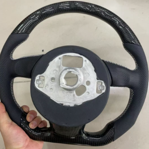 Volant en cuir et fibre de carbone noire pour <span class=keywords><strong>Audi</strong></span> S1 S3 S4 S5 S6 S7 S8 A1 A3 A4 A5 <span class=keywords><strong>A6</strong></span> A7 B9 B8.5 B8 R8 TT TTRS TTS Q3 Q5 - Product Image 6