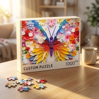 Puzzle personnalisé de 1000 pièces, processus de découpe de précision, finition de surface en velours gaufré, puzzle personnalisable de haute qualité