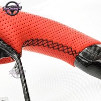 Volant de voiture en cuir et fibre de carbone véritable avec palettes de changement de vitesse LED pour Acura 2021 2022 2023 2024 2025 TLX