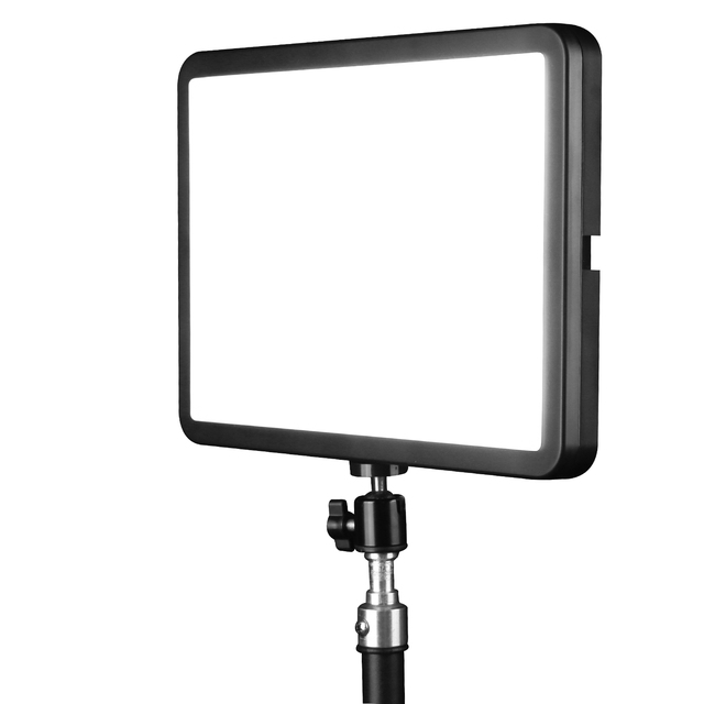 Adjustable LED Panel Fill Illumination Studio Light with Tripod Mount for Professional Photography Content Creation