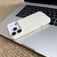 Casing Silikon Cair Warna Polos Sederhana Anti Benturan untuk iPhone 13 14 15 16 17 18 Pro Max, Mendukung Pengisian Daya Nirkabel, Penutup Magnetik