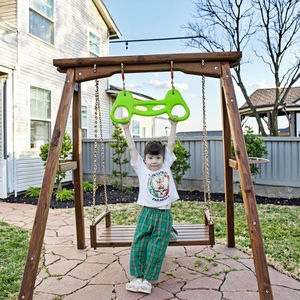 Usine-directement vendu extérieur escalade trapèze balançoire anneau multifonctionnel corde enfants <span class=keywords><strong>anneaux</strong></span> en plastique Design moderne pour Park Gym - Product Image 2