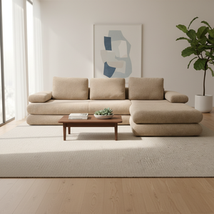 Modular <strong>Compressed</strong> Chesterfield <strong>Sofa</strong> Set-Customizable L-Shaped Vacuum-Packed 1-Min Rebound Non-Slip Stable Fabric Apartment - Product Image 1