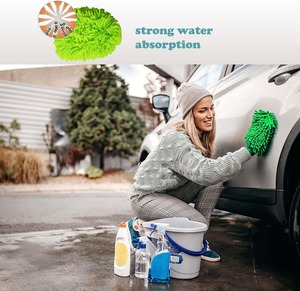 Guante de Lavado de Autos Moissic de Microfibra Chenille, Antiarañazos, para Autos y Limpieza del Hogar (Modelo 26031913) - Product Image 4