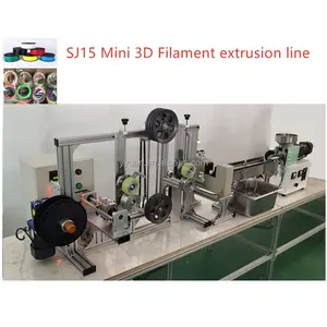 ラボフィラメントおよびロッド製造用SJ15ミニ単軸プラスチック押出機精密3Dプリンターフィラメント