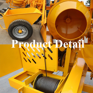 Bétonnière automatique avec moteur diesel et trémie élévatrice, productivité 12 m³/h, bétonnière mobile multifonctionnelle à tambour inclinable - Product Image 4