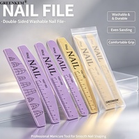 Lime à ongles professionnelle lavable et résistante à l'usure avec éponge double face pour manucure et modelage, grain 80/80
