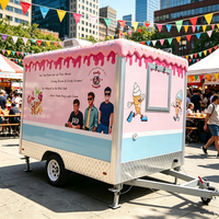 Camionnette de vente ambulante de crème glacée en tôle galvanisée certifiée EPR (Emballage) allemand DOT FMVSS pour la restauration rapide