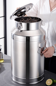 Cubo de Almacenamiento Sellado de Acero Inoxidable 304 con <span class=keywords><strong>Grifo</strong></span>, Especial para Leche, Jugo, Cerveza, Aceite, Alimentos Secos y Té - Product Image 4