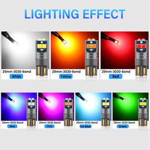 HOLY The New-bombilla indicadora de ancho de coche, luz led blanca canbus t10 Super brillante DC12/24V t10 <span class=keywords><strong>cambus</strong></span> 3030 6smd 194 168 w5w - Product Image 6
